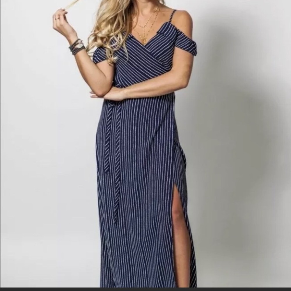 Veronica m wrap maxi dress